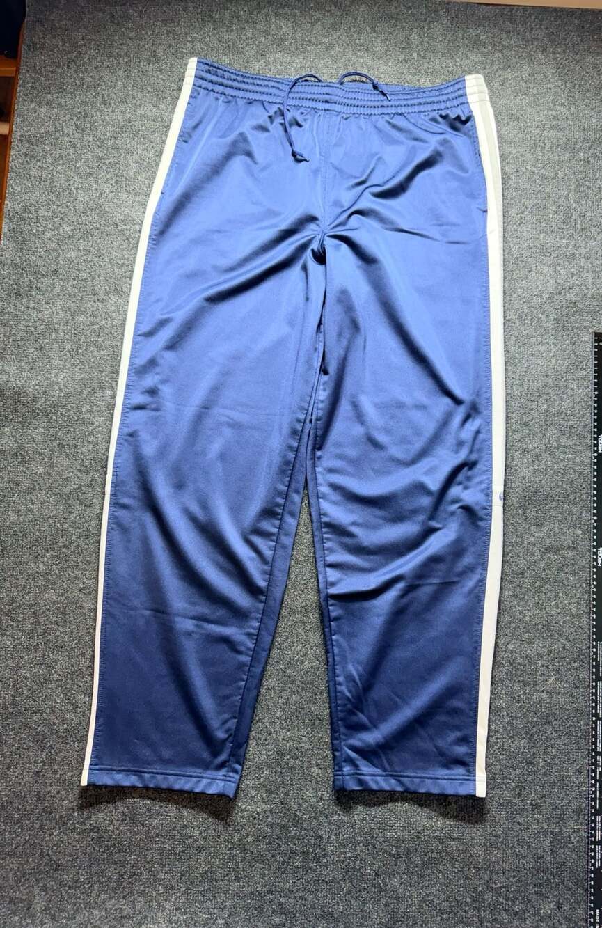 Nike Vintage Track Pants Mens XL Navy Blue Striped Athletic Joggers Ankle Zip